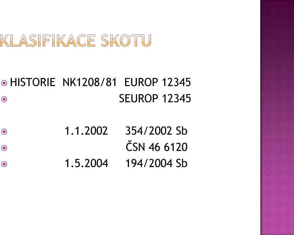 1.1.2002 354/2002 Sb ČSN