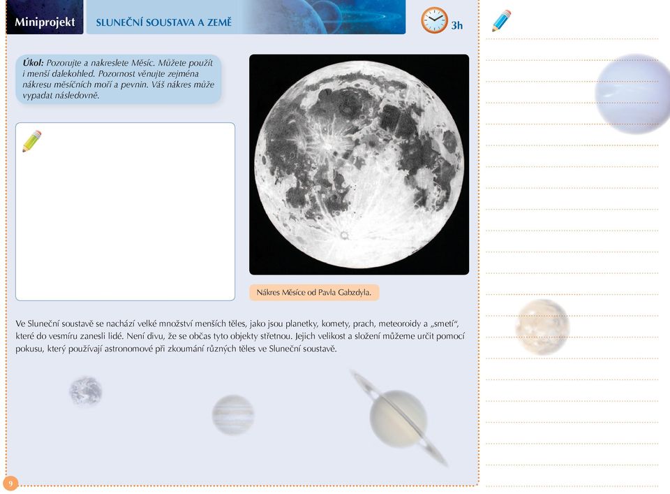 Ve Sluneční soustavě se nachází velké množství menších těles, jako jsou planetky, komety, prach, meteoroidy a smetí, které do