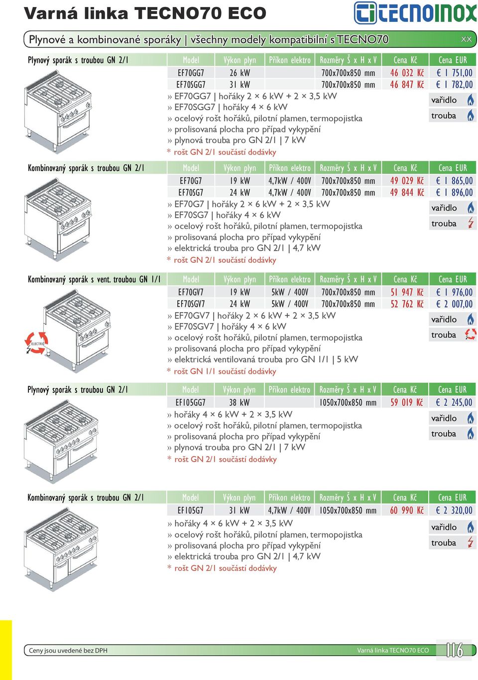 4,7kW / 400V 700x700x850 mm 49 029 Kč 1 865,00 EF70SG7 24 kw 4,7kW / 400V 700x700x850 mm 49 844 Kč 1 896,00 EF70G7 hořáky 2 6 kw + 2 3,5 kw EF70SG7 hořáky 4 6 kw elektrická pro GN 2/1 4,7 kw