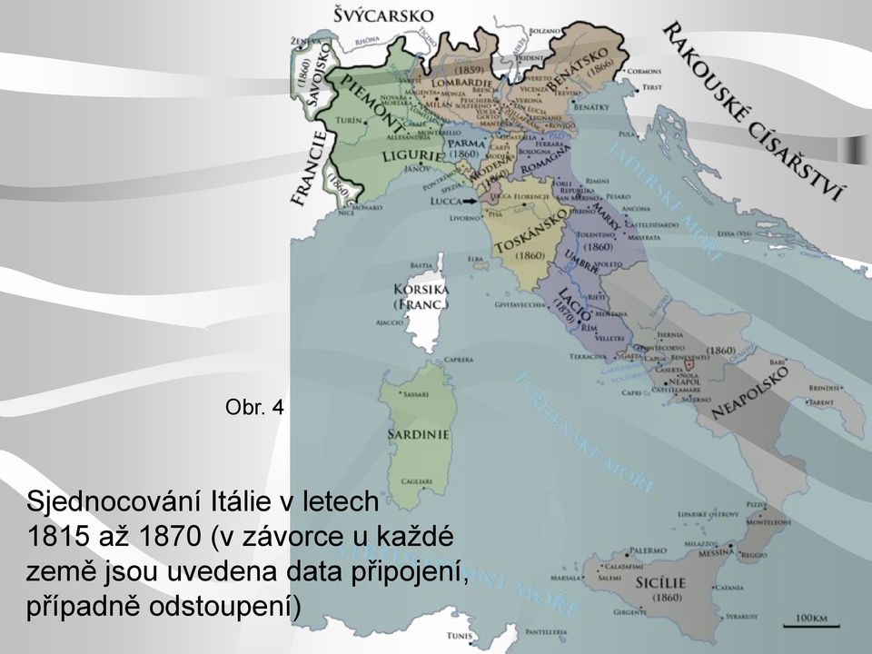 u každé země jsou uvedena data