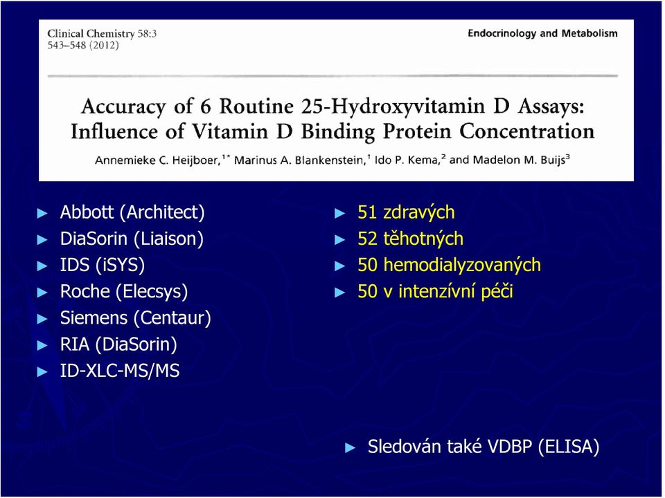 ID-XLC-MS/MS 51 zdravých 52 těhotných 50