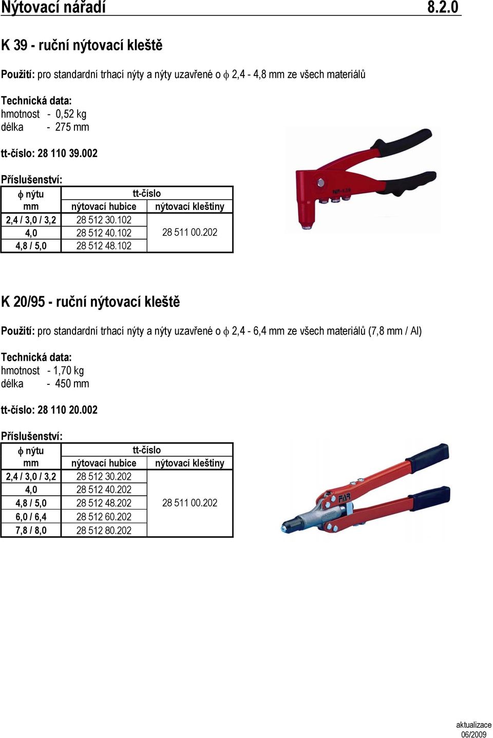 275 mm : 28 110 39.002 2,4 / 3,0 / 3,2 28 512 30.102 4,0 28 512 40.102 28 511 00.202 4,8 / 5,0 28 512 48.