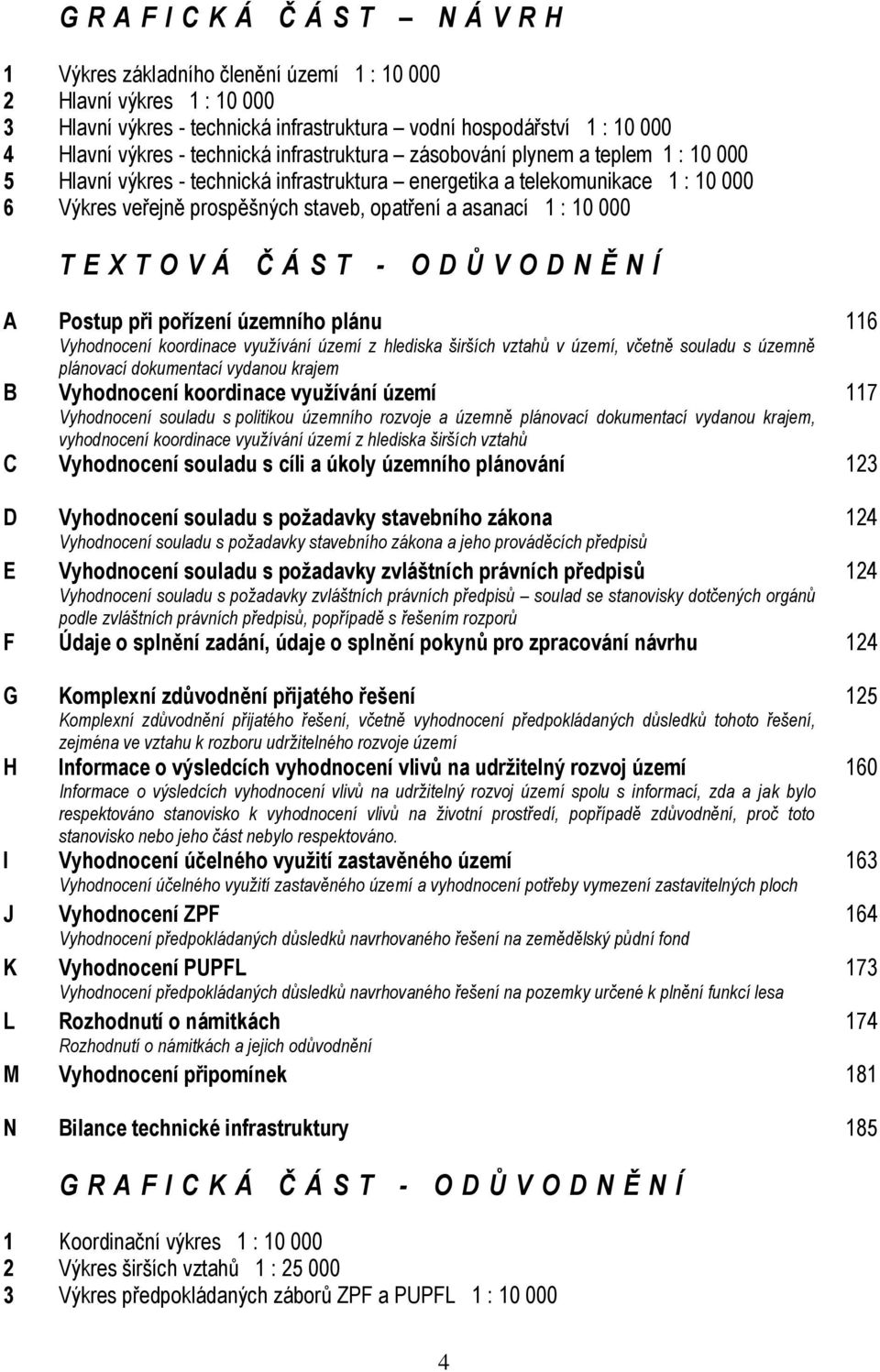 asanací 1 : 10 000 T E X T O V Á Č Á S T - O D Ů V O D N Ě N Í A Postup při pořízení územního plánu 116 Vyhodnocení koordinace využívání území z hlediska širších vztahů v území, včetně souladu s