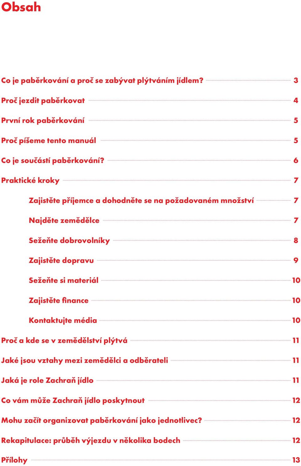 6 Praktické kroky 7 Zajistěte příjemce a dohodněte se na požadovaném množství 7 Najděte zemědělce 7 Sežeňte dobrovolníky 8 Zajistěte dopravu 9 Sežeňte si