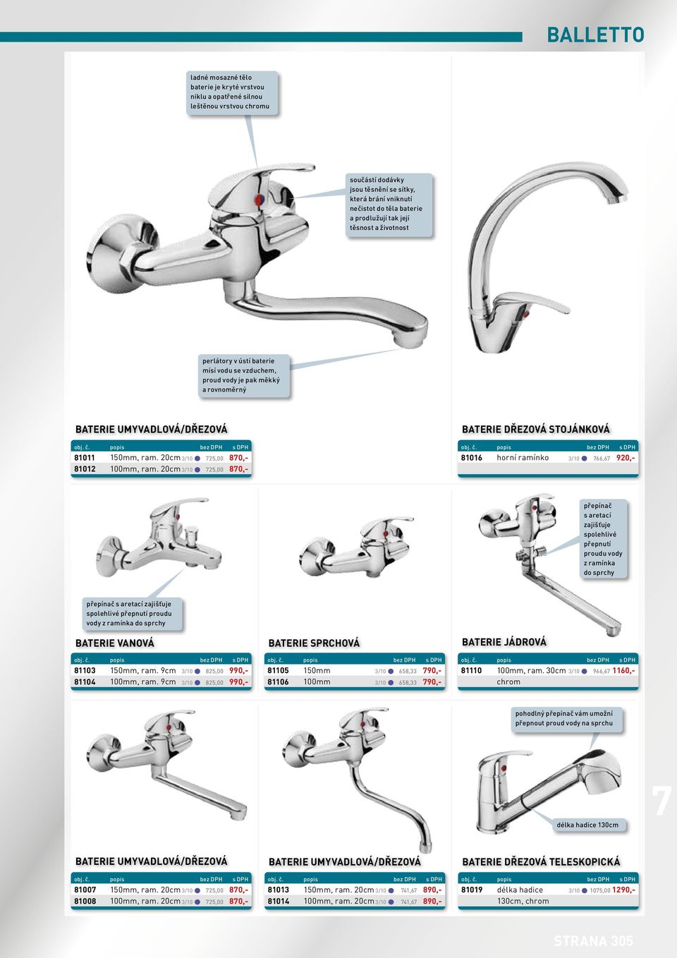 Vodovodní baterie a koupelnové doplňky. opera - PDF Stažení zdarma