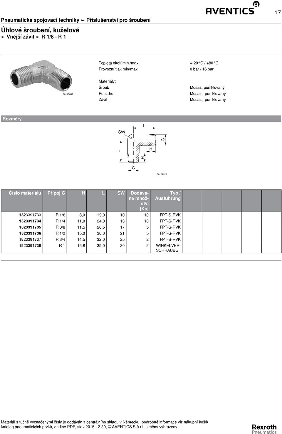 13 10 FPT - S - RVK 1823391735 R 3/8 11,5 26,5 17 5 FPT - S - RVK 1823391736 R 1/2 15,0 30,0 21 5 FPT