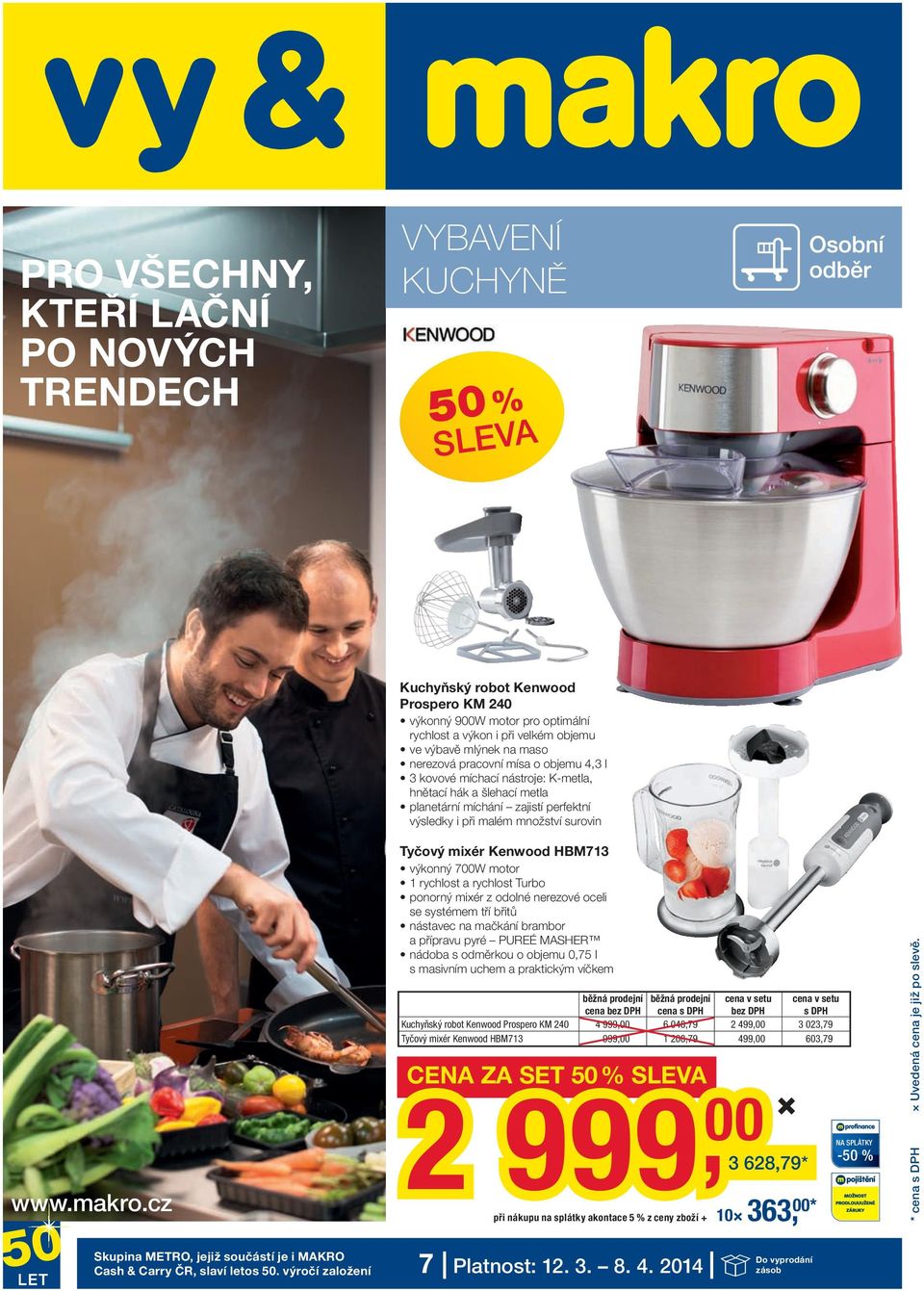 cz Tyčový mixér Kenwood HBM713 výkonný 700W motor 1 rychlost a rychlost Turbo ponorný mixér z odolné nerezové oceli se systémem tří břitů nástavec na mačkání brambor a přípravu pyré PUREÉ MASHER