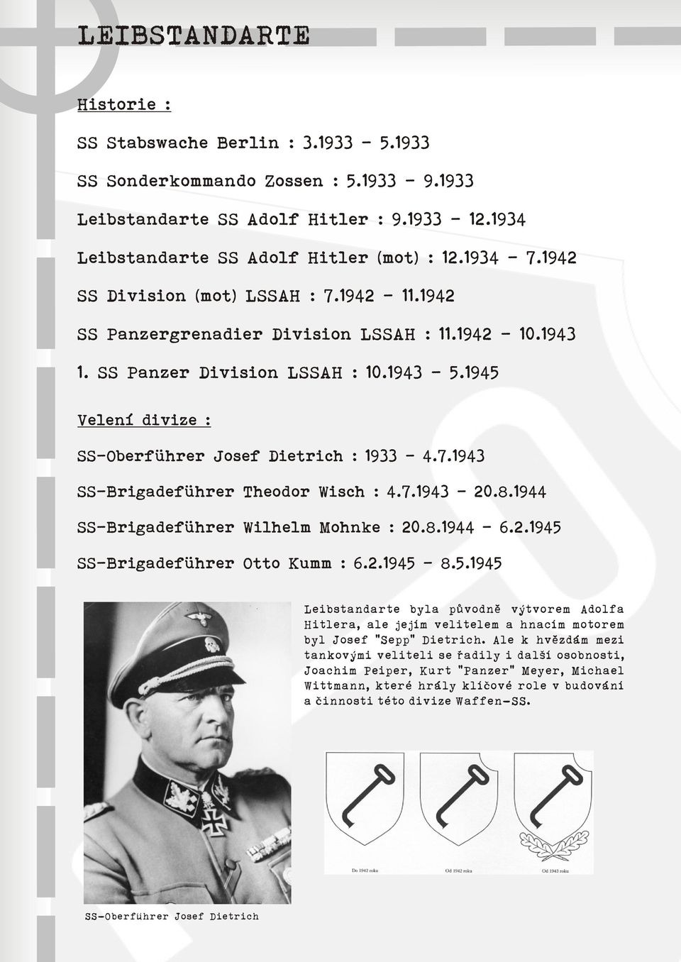 Panzer Div. Leibstandarte Adolf Hitler - PDF Stažení zdarma