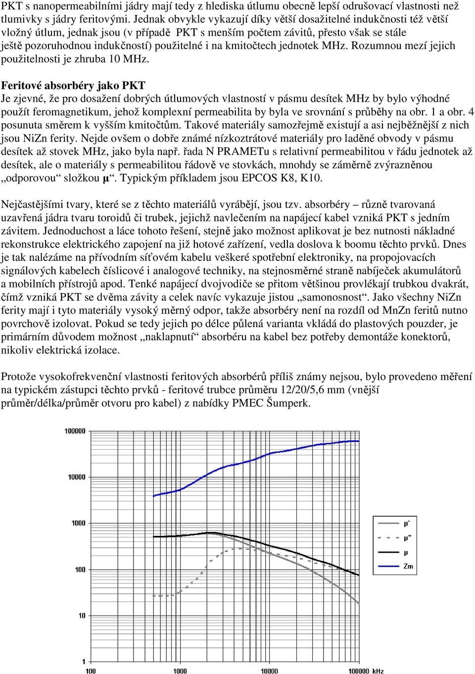 na kmitočtech jednotek MHz. Rozumnou mezí jejich použitelnosti je zhruba 10 MHz.