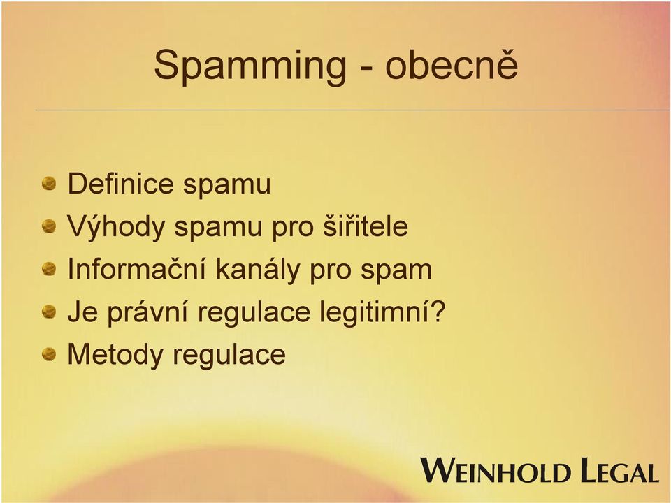 Informační kanály pro spam Je