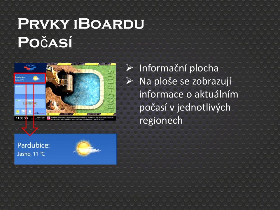 se zobrazují informace o