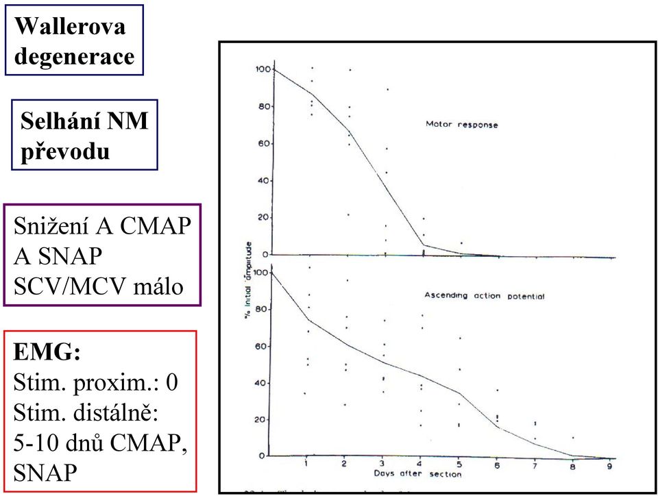 SCV/MCV málo EMG: Stim. proxim.