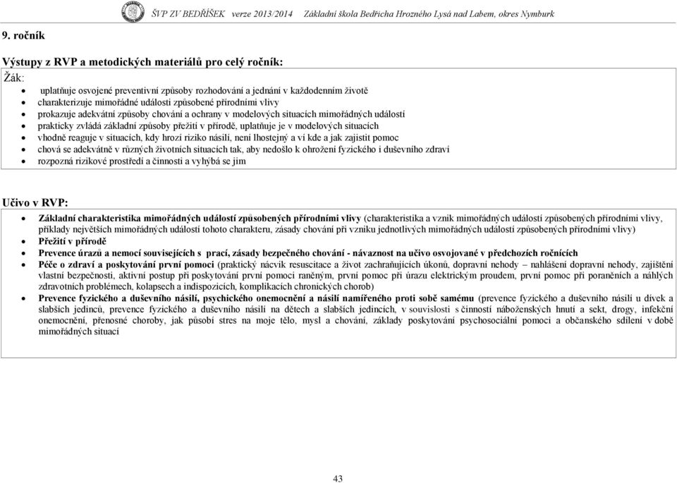 vhodně reaguje v situacích, kdy hrozí riziko násilí, není lhostejný a ví kde a jak zajistit pomoc chová se adekvátně v různých ţivotních situacích tak, aby nedošlo k ohroţení fyzického i duševního