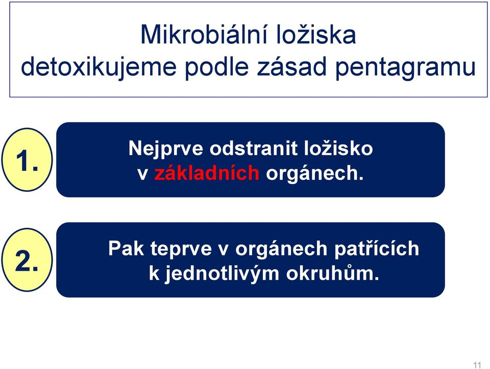 Nejprve odstranit ložisko v základních