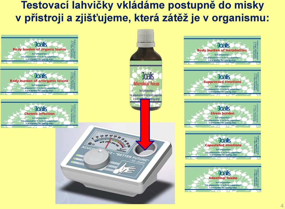 misky v přístroji a