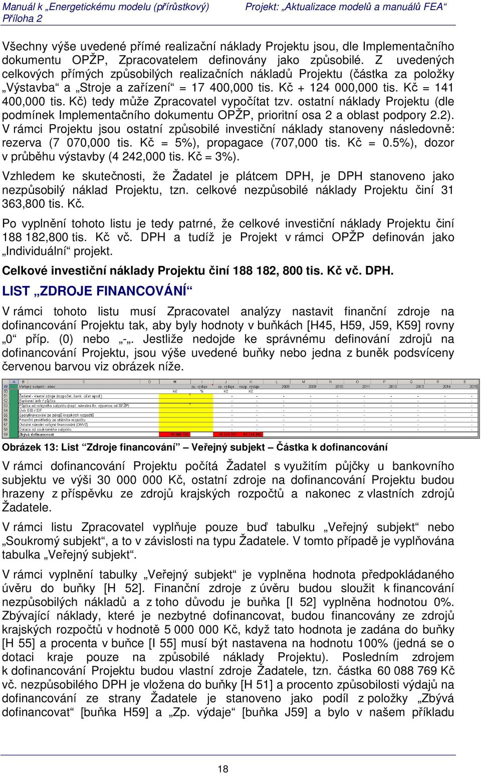 Kč) tedy může Zpracovatel vypočítat tzv. ostatní náklady Projektu (dle podmínek Implementačního dokumentu OPŽP, prioritní osa 2 a oblast podpory 2.2).
