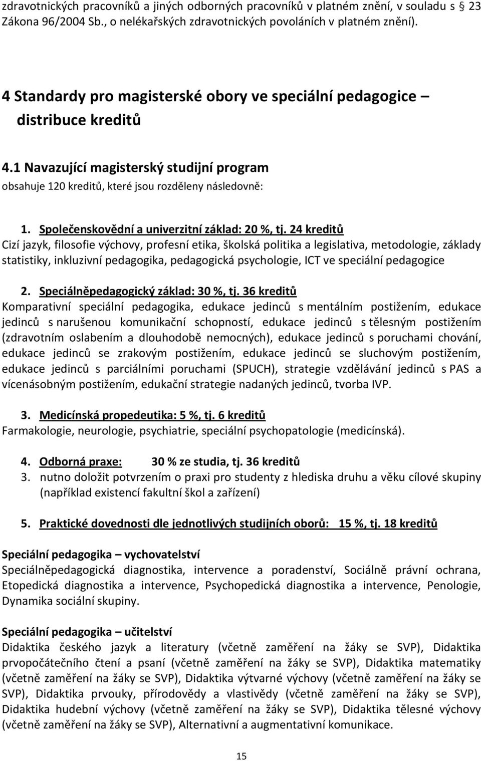 Společenskovědní a univerzitní základ: 20 %, tj.