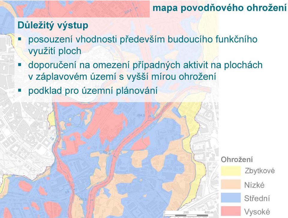 doporučení na omezení případných aktivit na plochách v