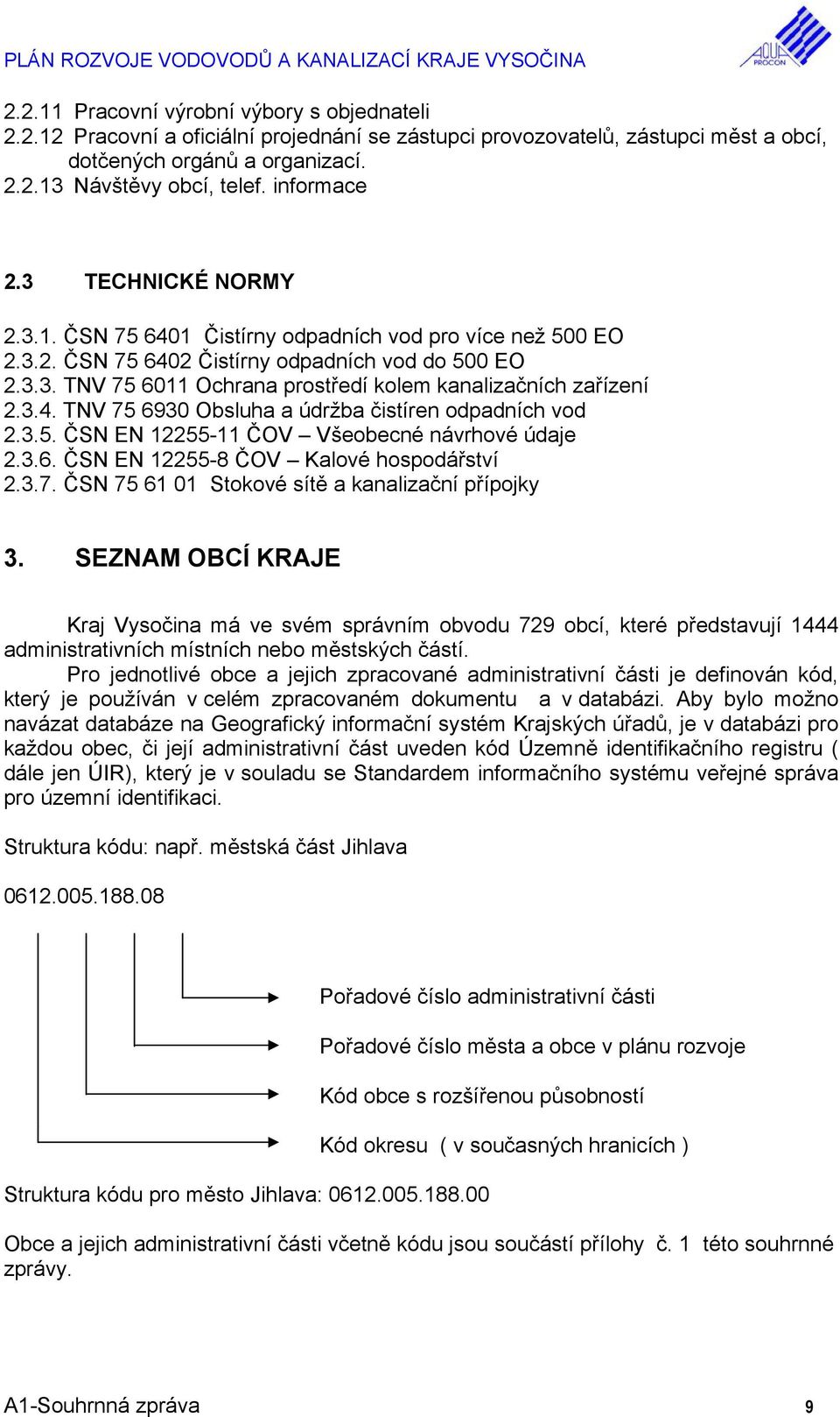 3.4. TNV 75 6930 Obsluha a údržba čistíren odpadních vod 2.3.5. ČSN EN 12255-11 ČOV Všeobecné návrhové údaje 2.3.6. ČSN EN 12255-8 ČOV Kalové hospodářství 2.3.7. ČSN 75 61 01 Stokové sítě a kanalizační přípojky 3.