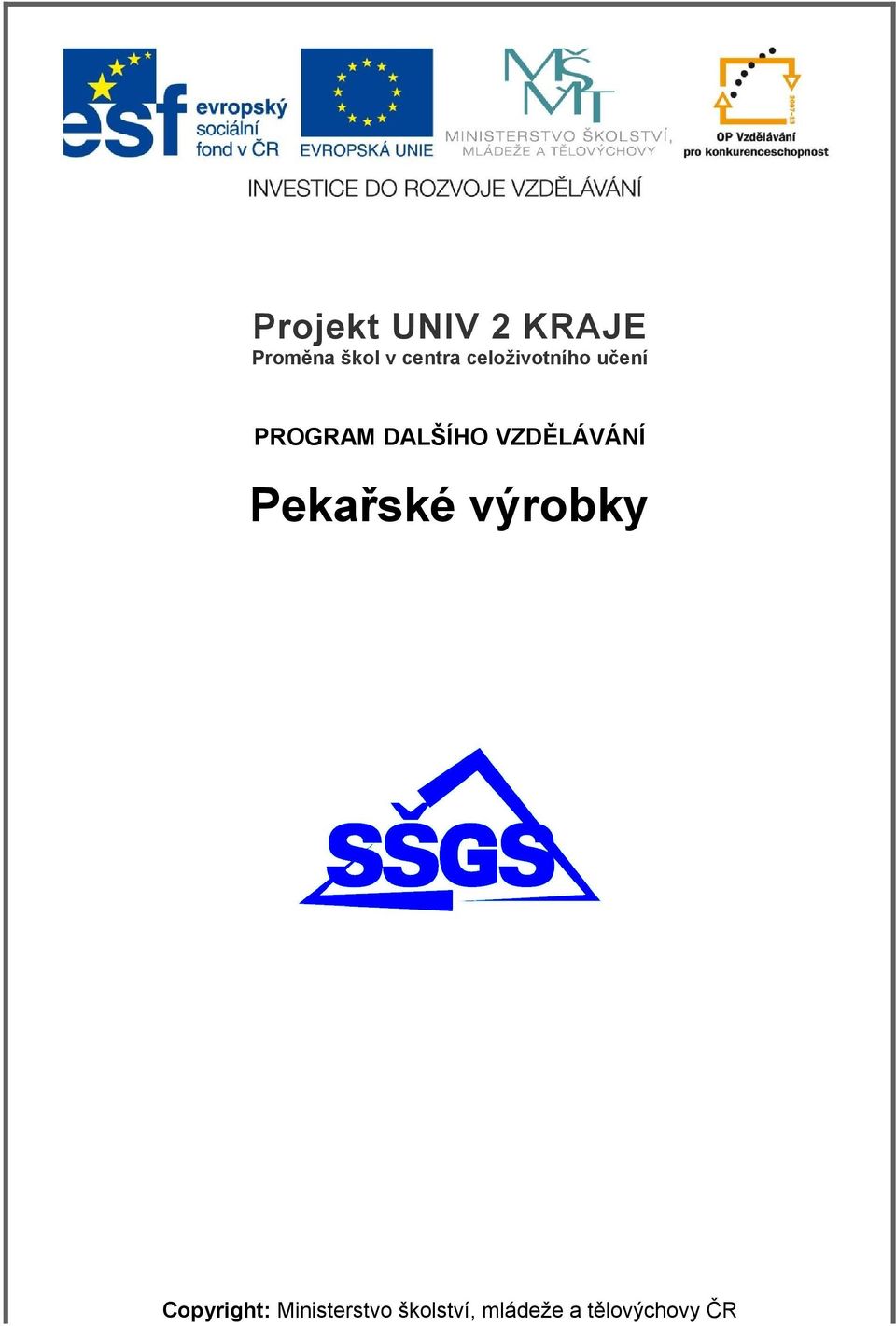 DALŠÍHO VZDĚLÁVÁNÍ Pekařské výrobky
