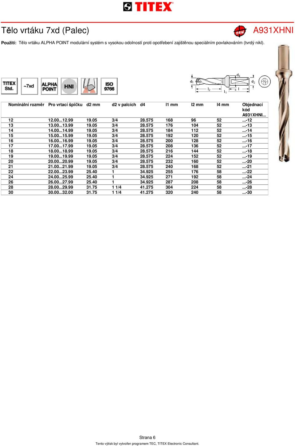 Progrestech nástroje s.r.o. TITEX katalog Alpha Point - PDF Free Download