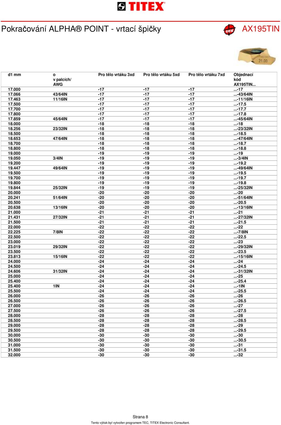 ..-18 18.256 23/32IN -18-18 -18...-23/32IN 18.500-18 -18-18...-18.5 18.653 47/64IN -18-18 -18...-47/64IN 18.700-18 -18-18...-18.7 18.800-18 -18-18...-18.8 19.000-19 -19-19...-19 19.