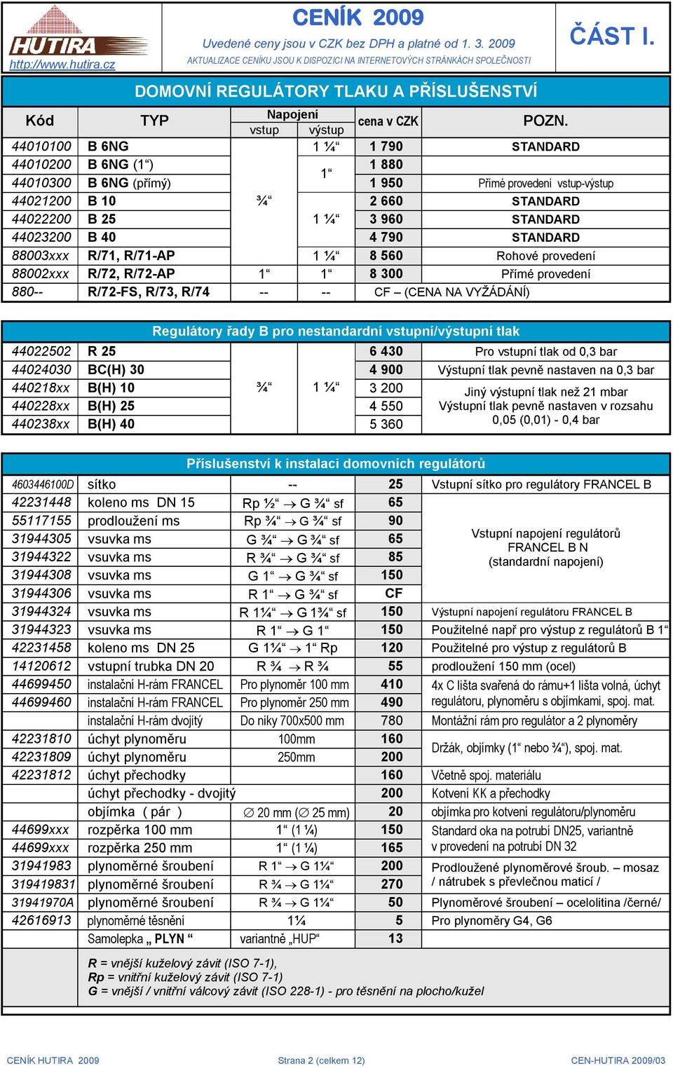 44010100 B 6NG 1 ¼ 1 790 STANDARD 44010200 B 6NG (1 ) 1 880 1 44010300 B 6NG (přímý) 1 950 Přímé provedení vstup-výstup 44021200 B 10 ¾ 2 660 STANDARD 44022200 B 25 1 ¼ 3 960 STANDARD 44023200 B 40 4