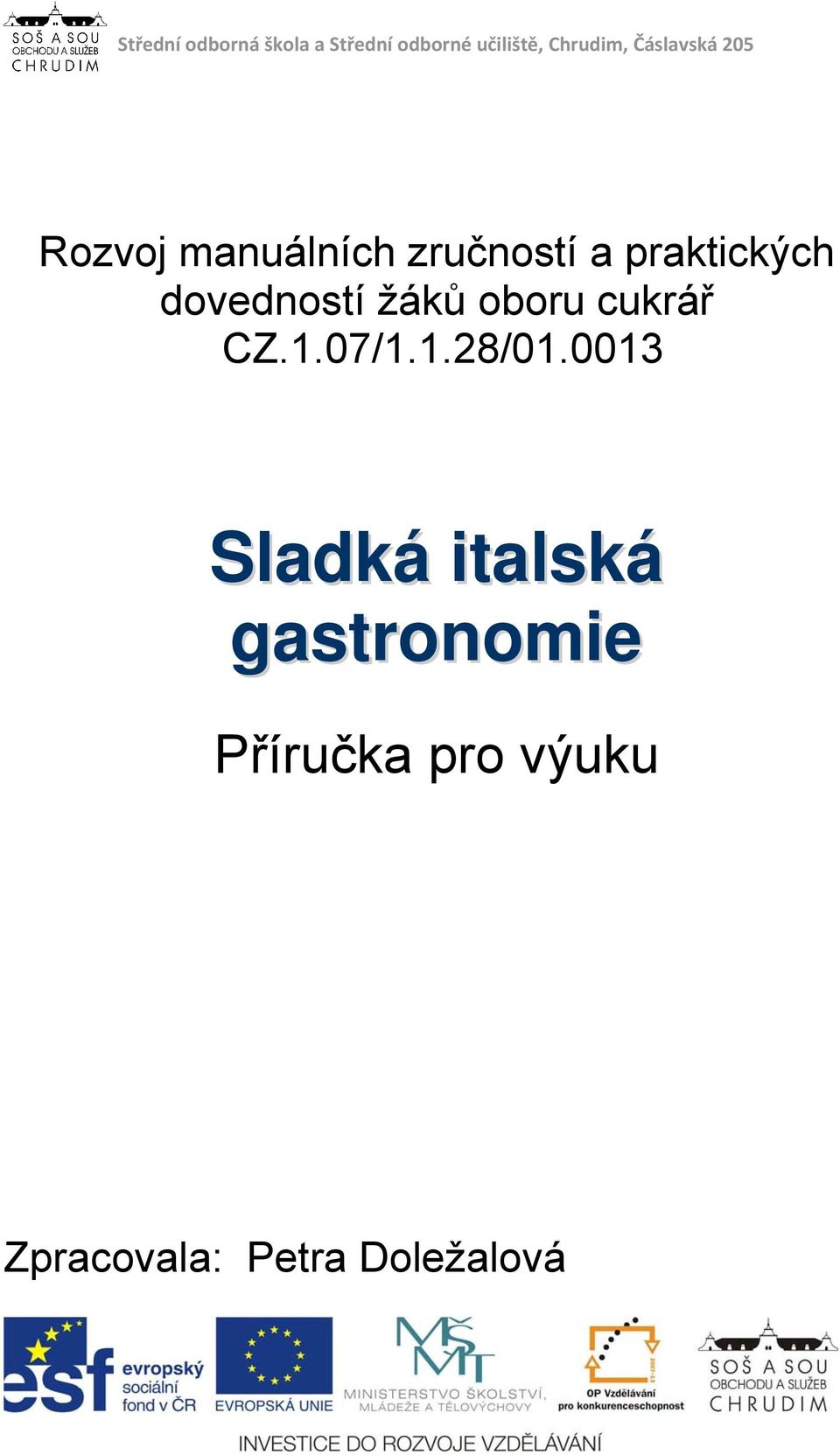 0013 Sladká italská gastronomie Příručka