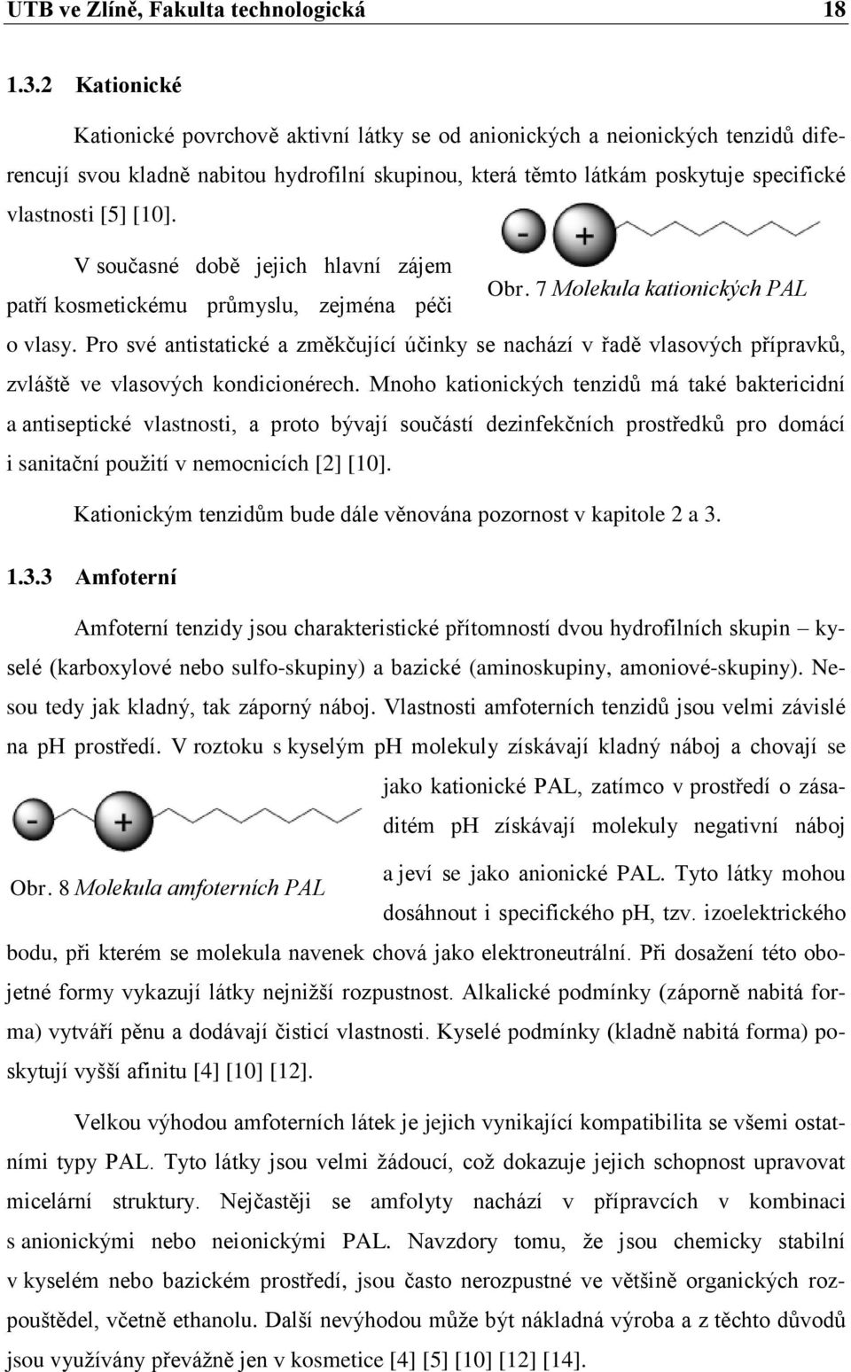 [10]. V současné době jejich hlavní zájem Obr. 7 Molekula kationických PAL patří kosmetickému průmyslu, zejména péči o vlasy.