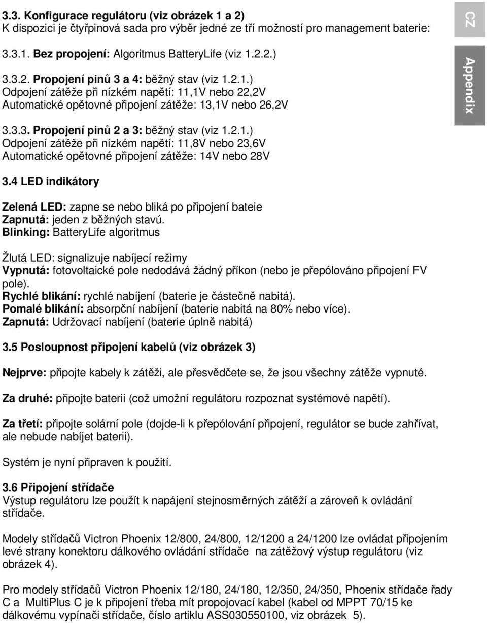 Manual. CZ Příloha. BlueSolar charge controller MPPT 70/15 - PDF Stažení  zdarma