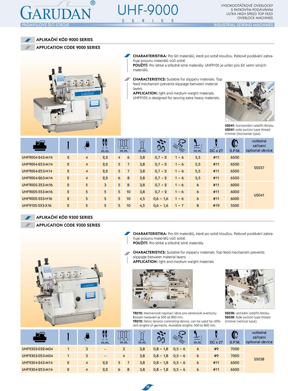 characteristics: suitable for slippery materials. top feed mechanism prevents slippage between material layers. AppLIcATION: light and medium weight materials.