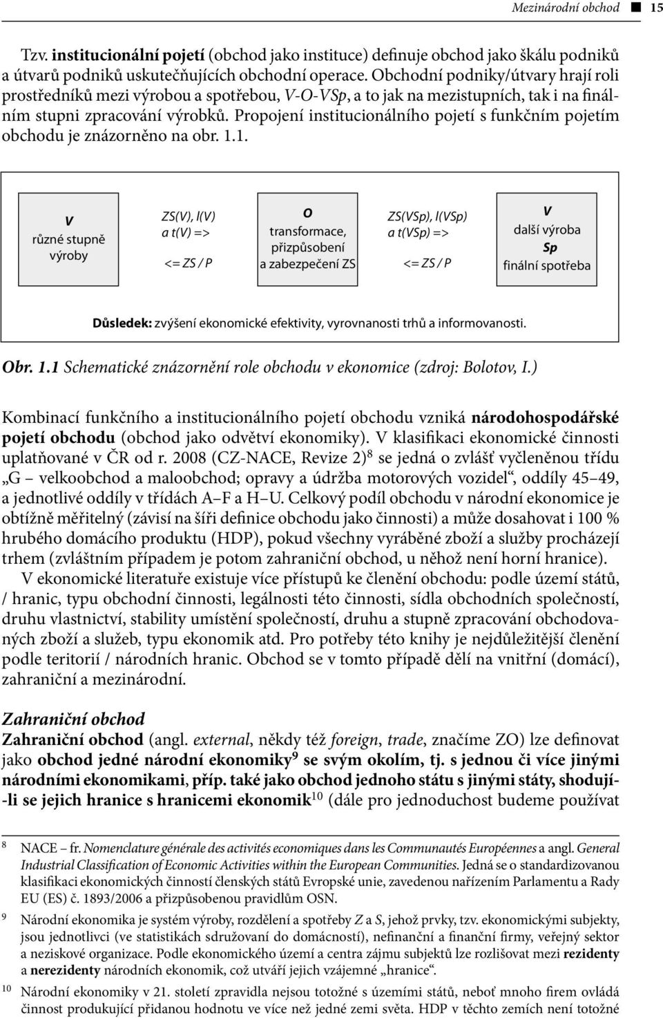 Propojení institucionálního pojetí s funkčním pojetím obchodu je znázorněno na obr. 1.