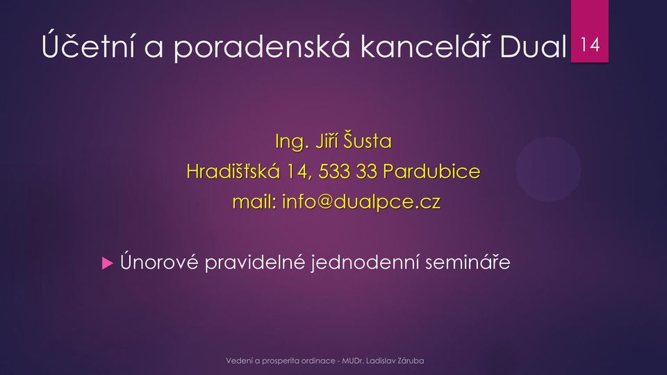 33 Pardubice mail: info@dualpce.