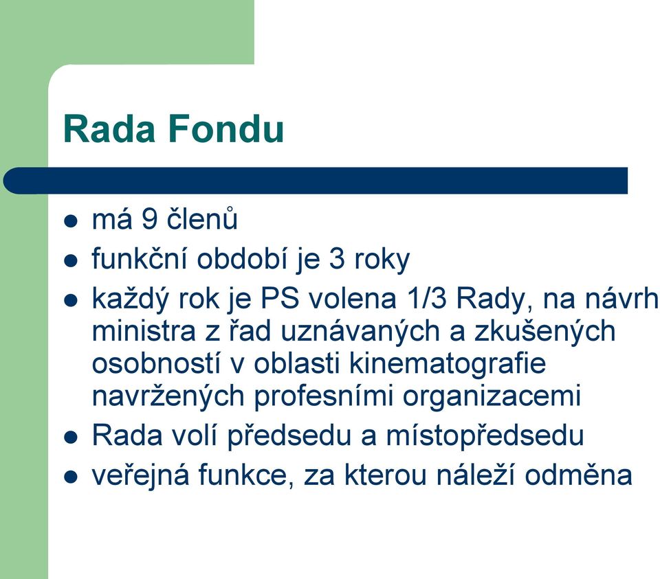 osobností v oblasti kinematografie navržených profesními