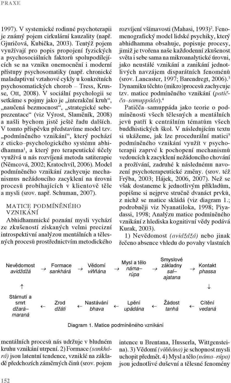 chronické maladaptivní vztahové cykly u konkrétních psychosomatických chorob Tress, Krusse, Ott, 2008).