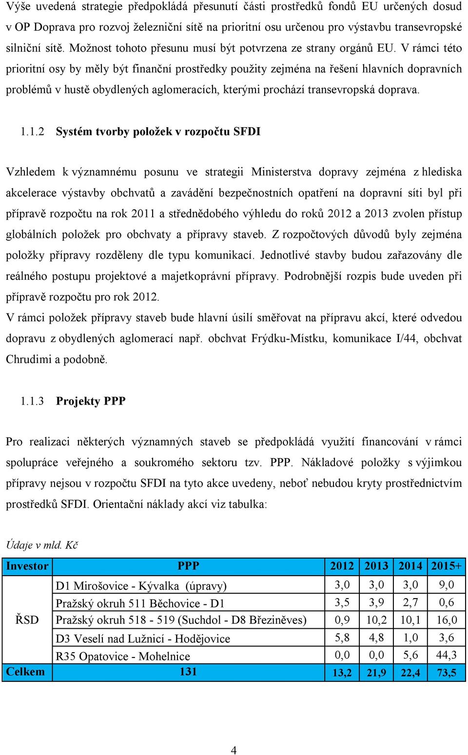 V rámci této prioritní osy by měly být finanční prostředky použity zejména na řešení hlavních dopravních problémů v hustě obydlených aglomeracích, kterými prochází transevropská doprava. 1.