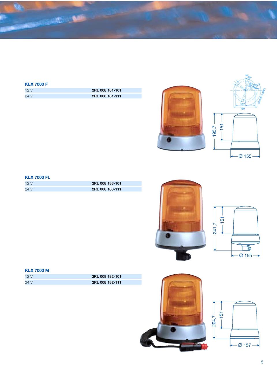 183-101 24 V 2RL 008 183-111 KLX 7000 M