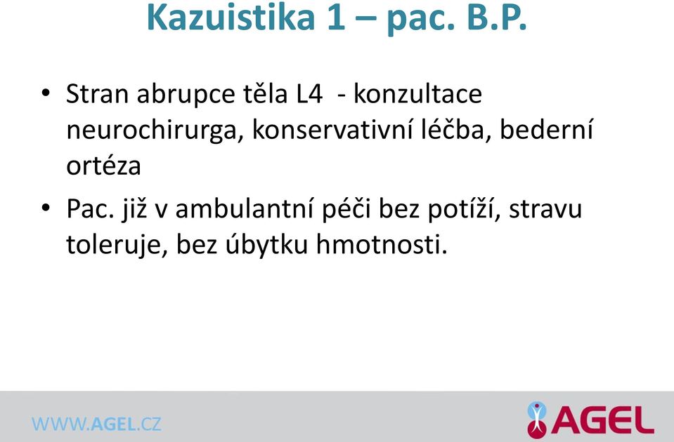 neurochirurga, konservativní léčba, bederní