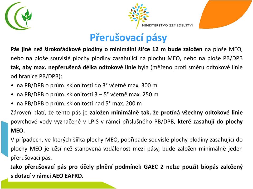 250 m napb/dpboprům. sklonitosti nad 5 max.