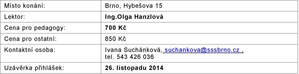 suchankova@sssbrno.cz, tel.