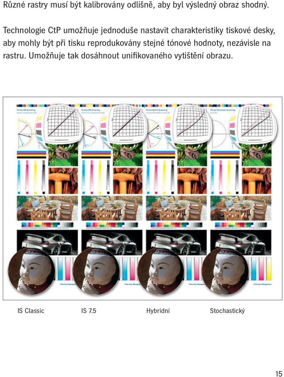 mohly být při tisku reprodukovány stejné tónové hodnoty, nezávisle na rastru.