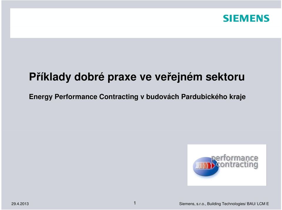 Performance Contracting v