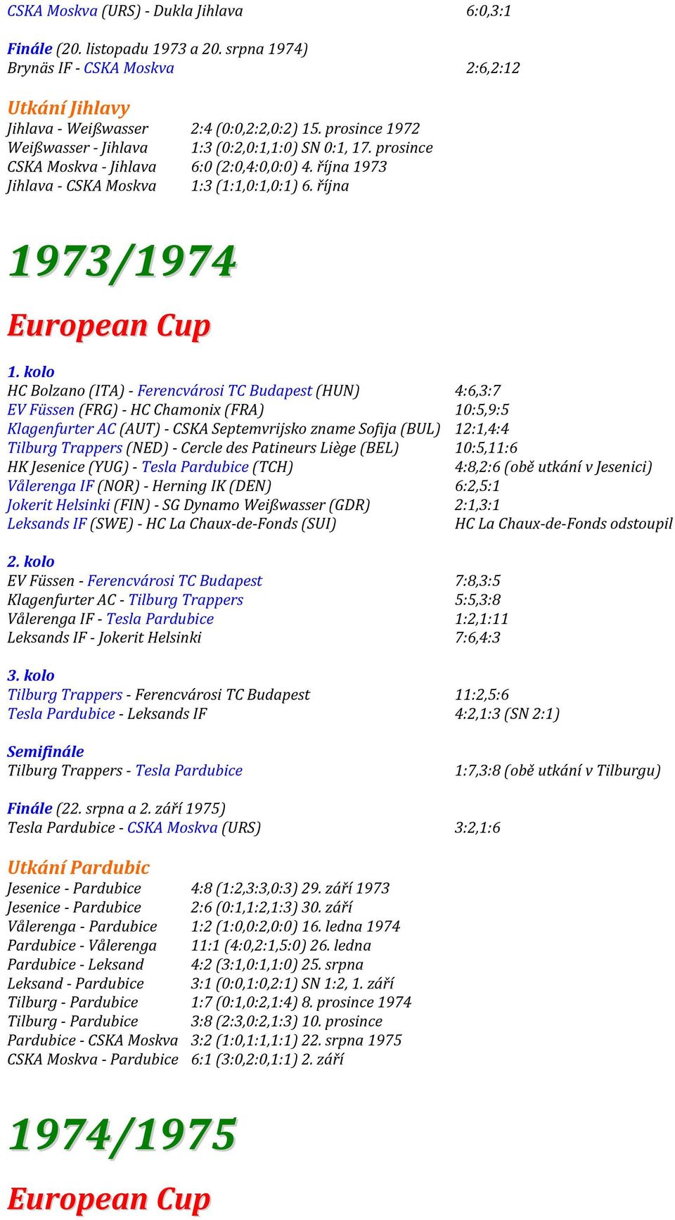 října 1973/1974 European Cup 1.