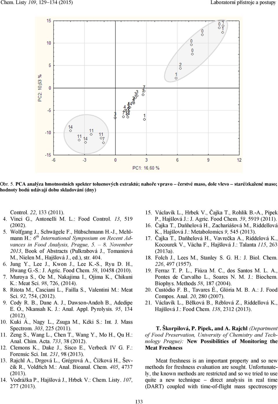 November 2013, Book of Abstracts (Pulkrabová J., Tomaniová M., Nielen M., Hajšlová J., ed.), str. 404. 6. Jung Y., Lee J., Kwon J., Lee K.-S., Ryu D. H., Hwang G.-S.: J. Agric. Food Chem.