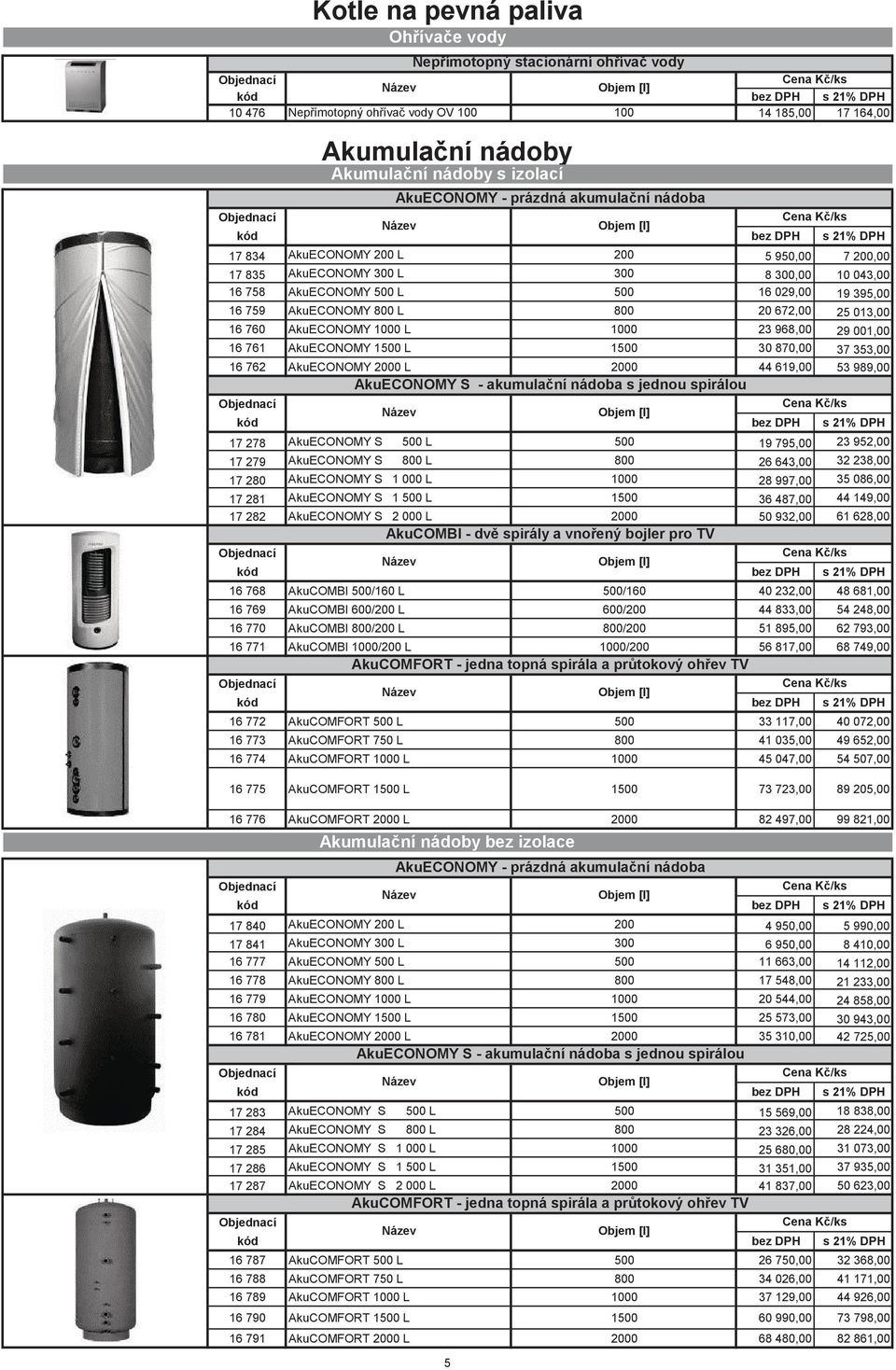 AkuECONOMY 800 L 800 20 672,00 25 013,00 16 760 AkuECONOMY 1000 L 1000 23 968,00 29 001,00 16 761 AkuECONOMY 1500 L 1500 30 870,00 37 353,00 16 762 AkuECONOMY 2000 L 2000 44 619,00 53 989,00