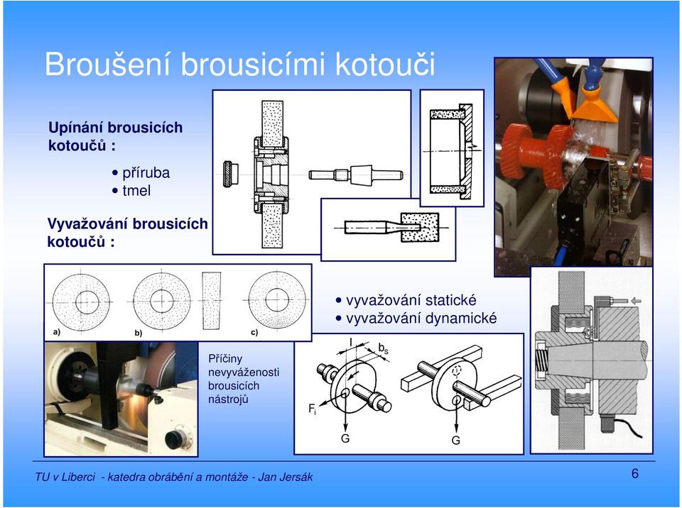 kotoučů : vyvažování statické vyvažování