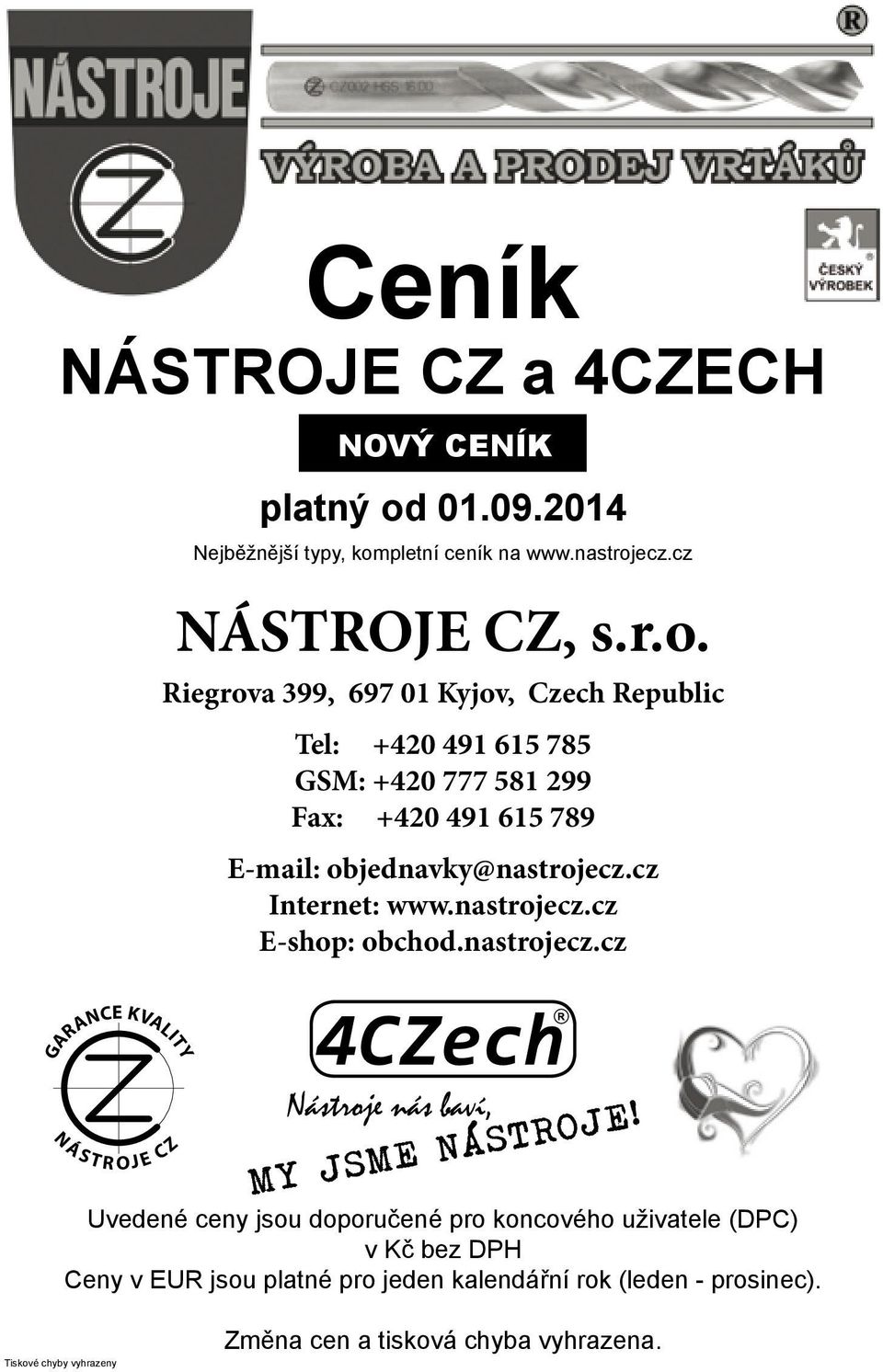 pletní ceník na www.nastroj