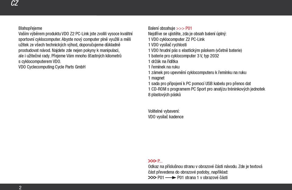 VDO SERIES-Z PRO CYKLISTIKU NÁVOD K POUŽITÍ - PDF Stažení zdarma