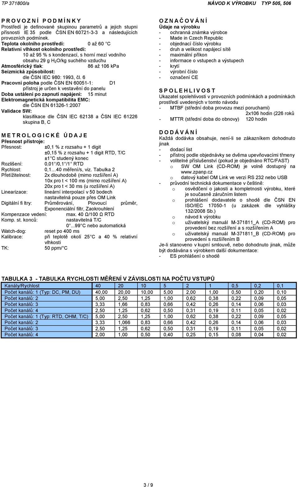 Seizmická způsobilost: dle ČSN IEC 980: 1993, čl.