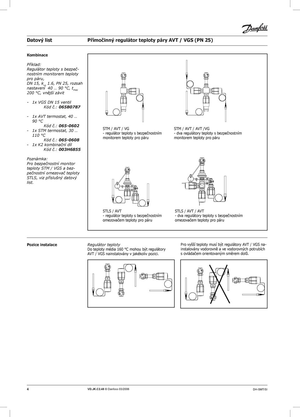 : 003H6855 Poznámka: Pro bezpečnostní monitor teploty STM / VGS a bezpečnostní omezovač teploty STLS, viz příslušný datový list.